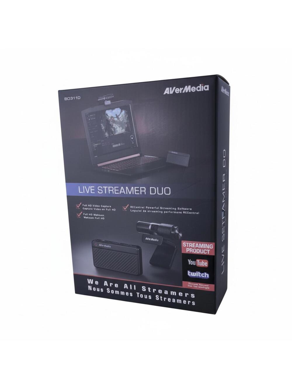 AVerMedia Live Streamer Duo 1080p Webcam Capture Card Open Box New